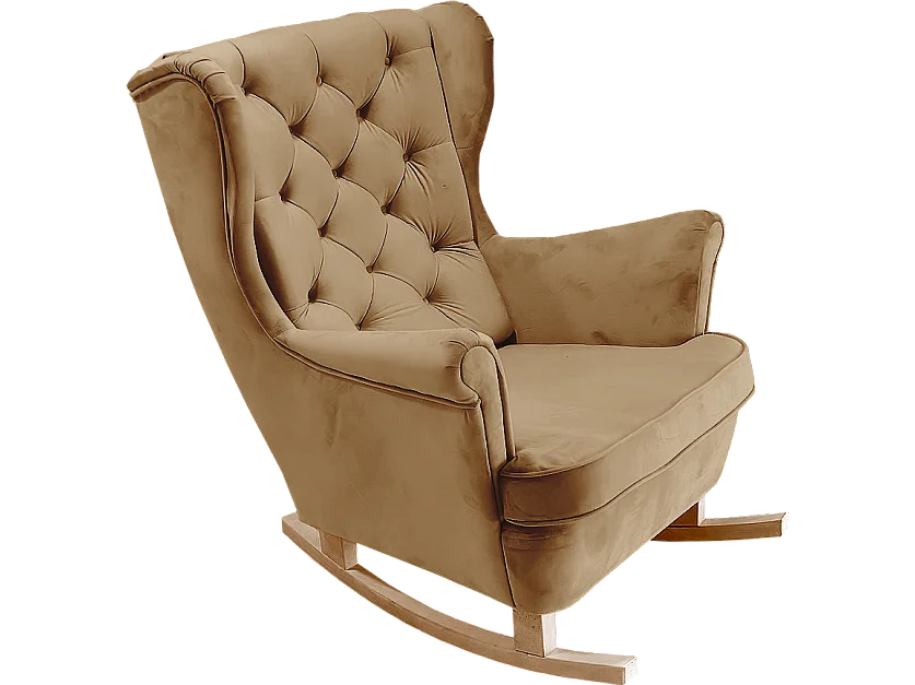 Fauteuil Relax avec accoudoirs et siège rembourré, fauteuil de salon, 102x81x95cm Cappuccino_29807