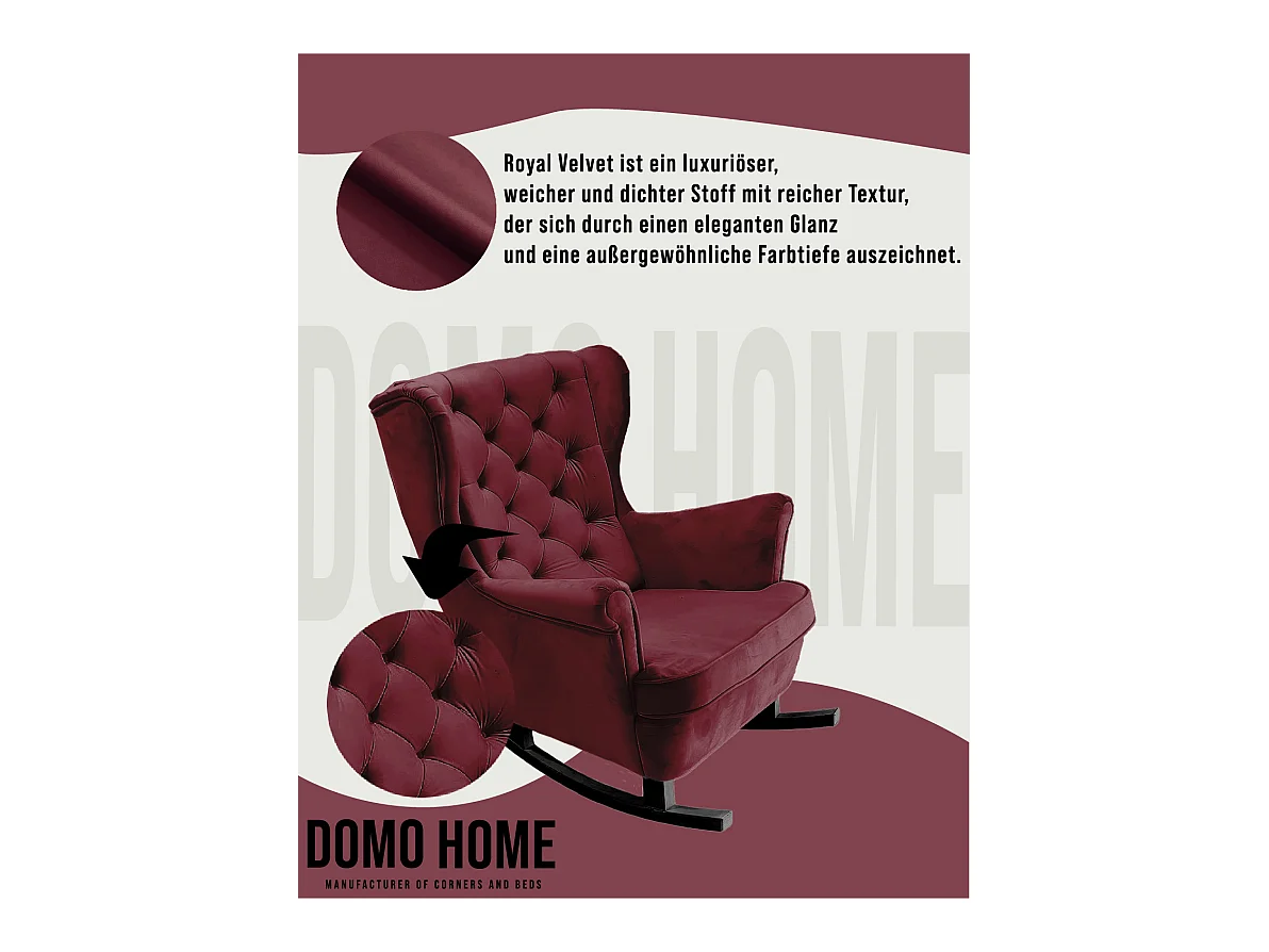 Relaxfauteuil met Gestoffeerde Zitting en Armleuningen, TV Fauteuil 102x81x95cm Bordeaux_29835