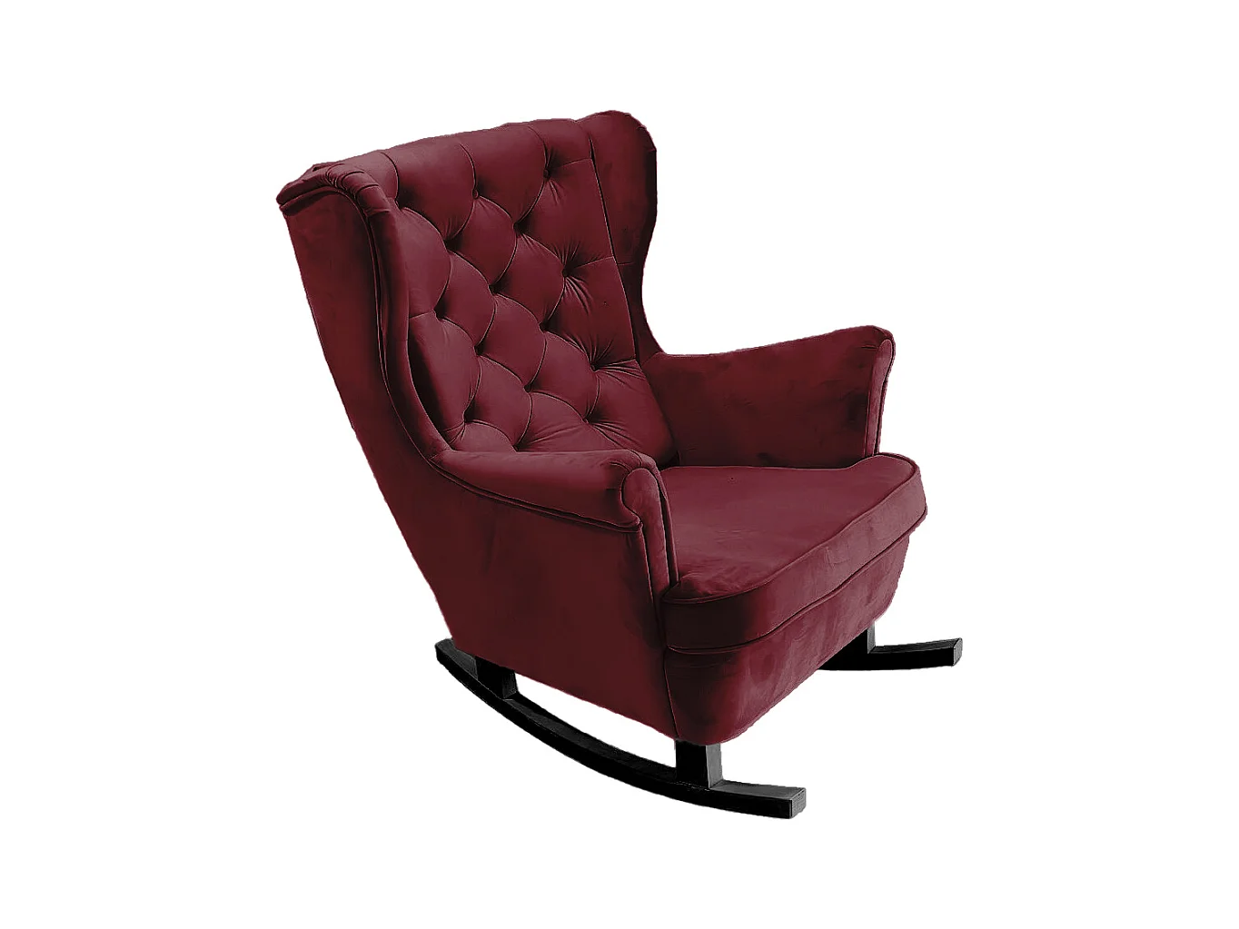 Relaxfauteuil met Gestoffeerde Zitting en Armleuningen, TV Fauteuil 102x81x95cm Bordeaux_29835