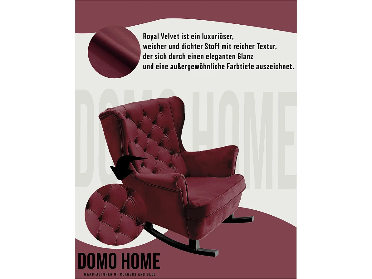 Relaxfauteuil met Gestoffeerde Zitting en Armleuningen, TV Fauteuil 102x81x95cm Bordeaux_29835