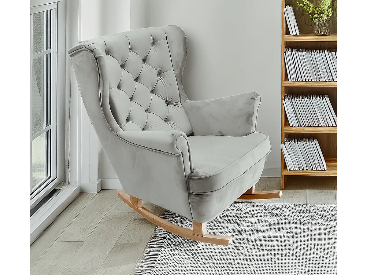 Fotel Relax z Tapicerowanym Siedzeniem i Podłokietnikami, Fotel TV 102x81x95cm Popiel_29855