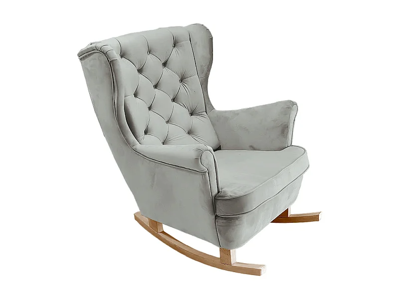 Fauteuil Relax avec accoudoirs et siège rembourré, fauteuil de salon, 102x81x95cm Cendre_29855