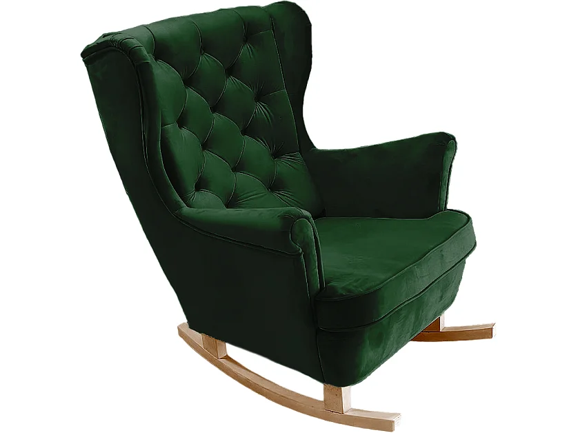 Fauteuil Relax avec accoudoirs et siège rembourré, fauteuil de salon, 102x81x95cm Vert_29847