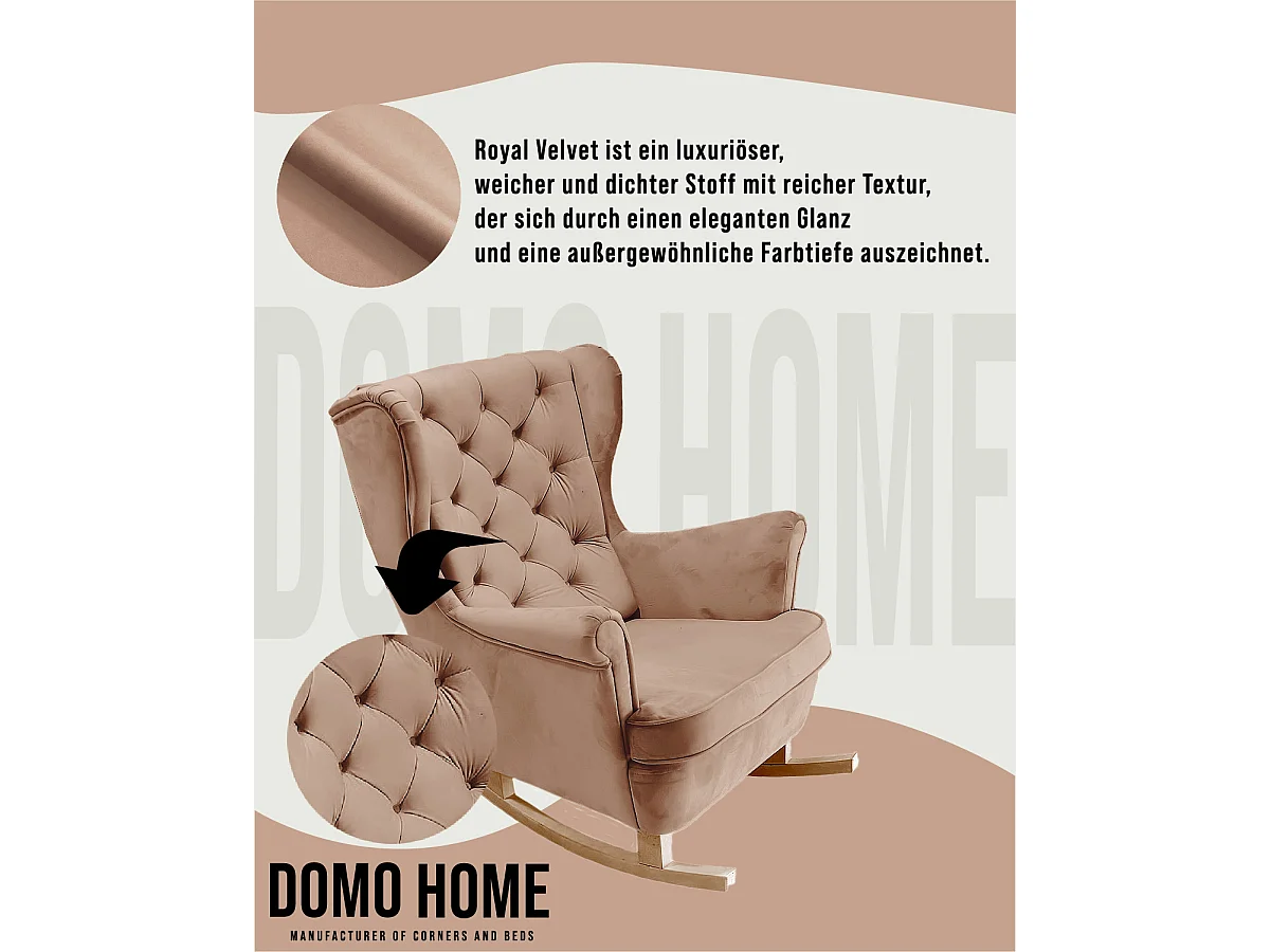 Relaxfauteuil met Gestoffeerde Zitting en Armleuningen, TV Fauteuil 102x81x95cm Cappuccino_29840