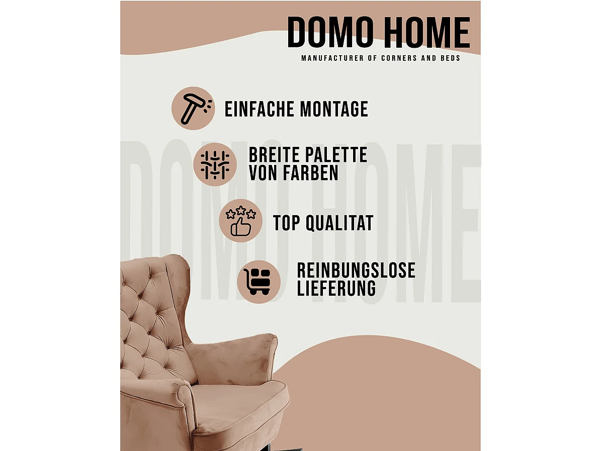 Relaxfauteuil met Gestoffeerde Zitting en Armleuningen, TV Fauteuil 102x81x95cm Cappuccino_29840