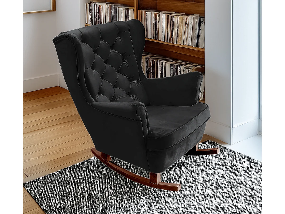 Relaxfauteuil met Gestoffeerde Zitting en Armleuningen, TV Fauteuil 102x81x95cm Zwart_29861