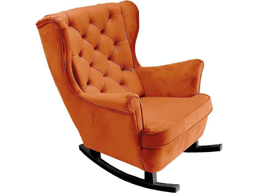 Fotel Relax z Tapicerowanym Siedzeniem i Podłokietnikami, Fotel TV 102x81x95cm Pomarańczowy_29825