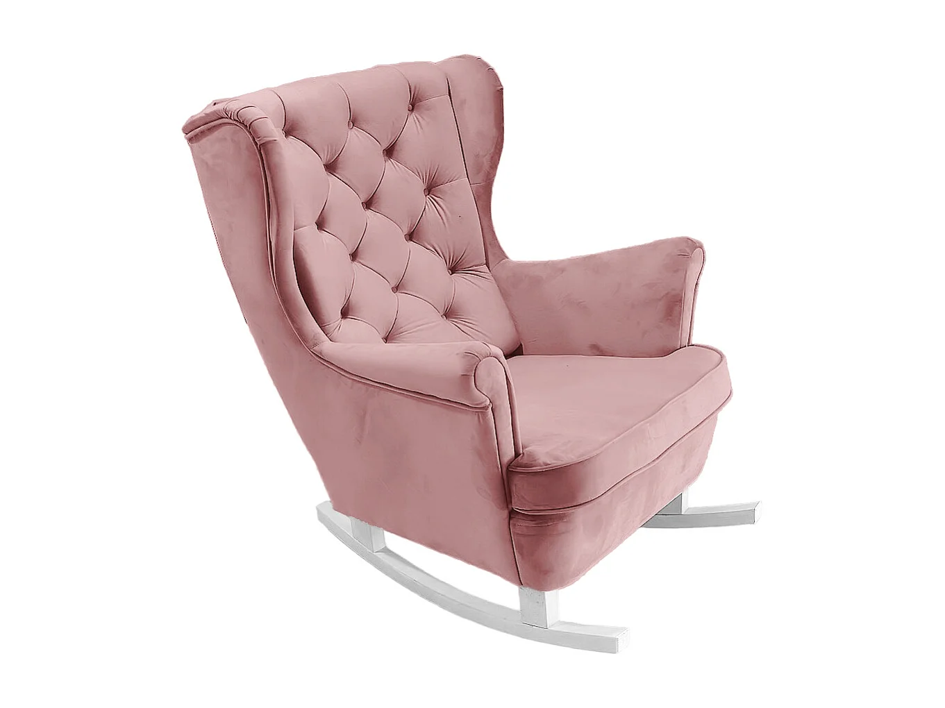 Fauteuil Relax avec accoudoirs et siège rembourré, fauteuil de salon, 102x81x95cm Rose_29838