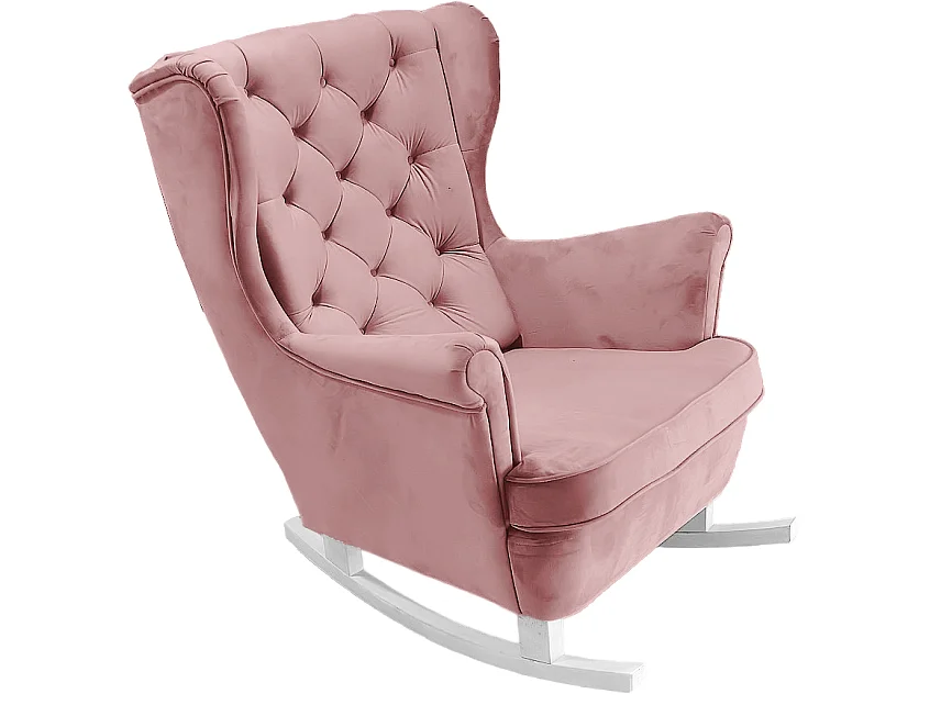 Fauteuil Relax avec accoudoirs et siège rembourré, fauteuil de salon, 102x81x95cm Rose_29838