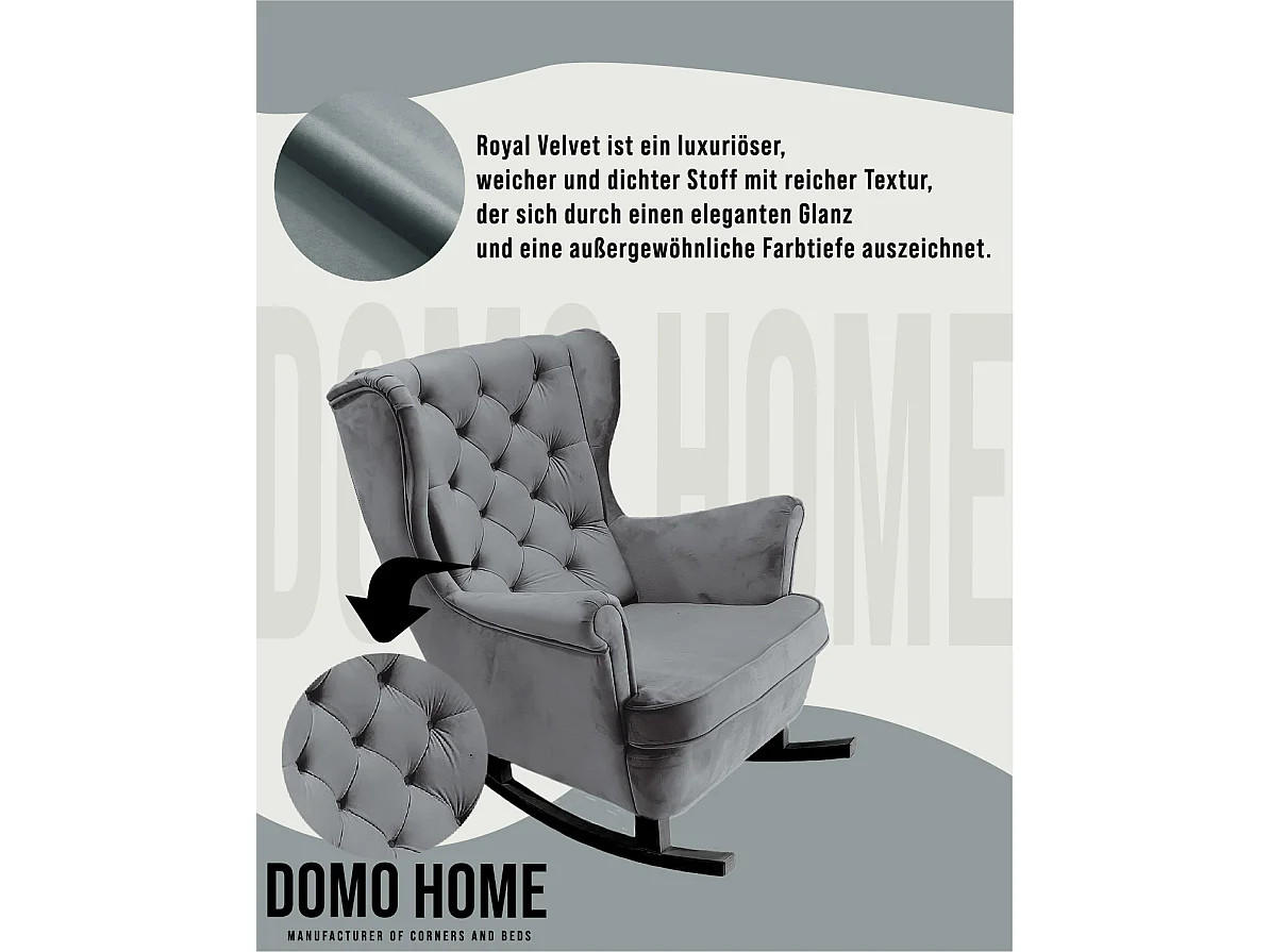 Fotel Relax z Tapicerowanym Siedzeniem i Podłokietnikami, Fotel TV 102x81x95cm Popiel_29858