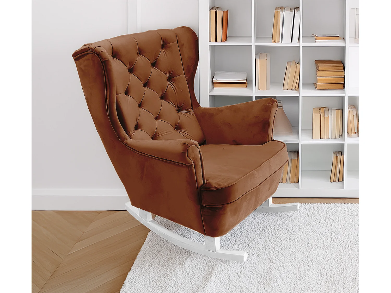 Fotel Relax z Tapicerowanym Siedzeniem i Podłokietnikami, Fotel TV 102x81x95cm Ciemnobrązowy_29828