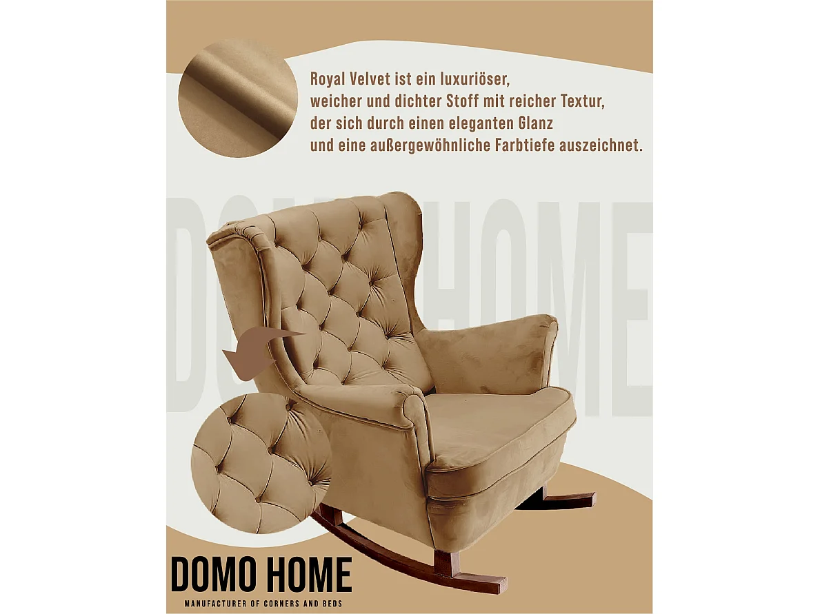 Relaxfauteuil met Gestoffeerde Zitting en Armleuningen, TV Fauteuil 102x81x95cm Cappuccino_29807