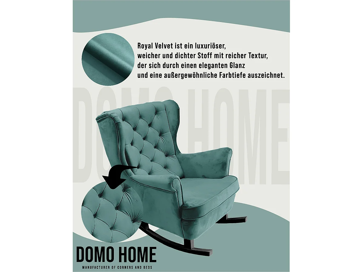 Fauteuil Relax avec accoudoirs et siège rembourré, fauteuil de salon, 102x81x95cm Vert_29854