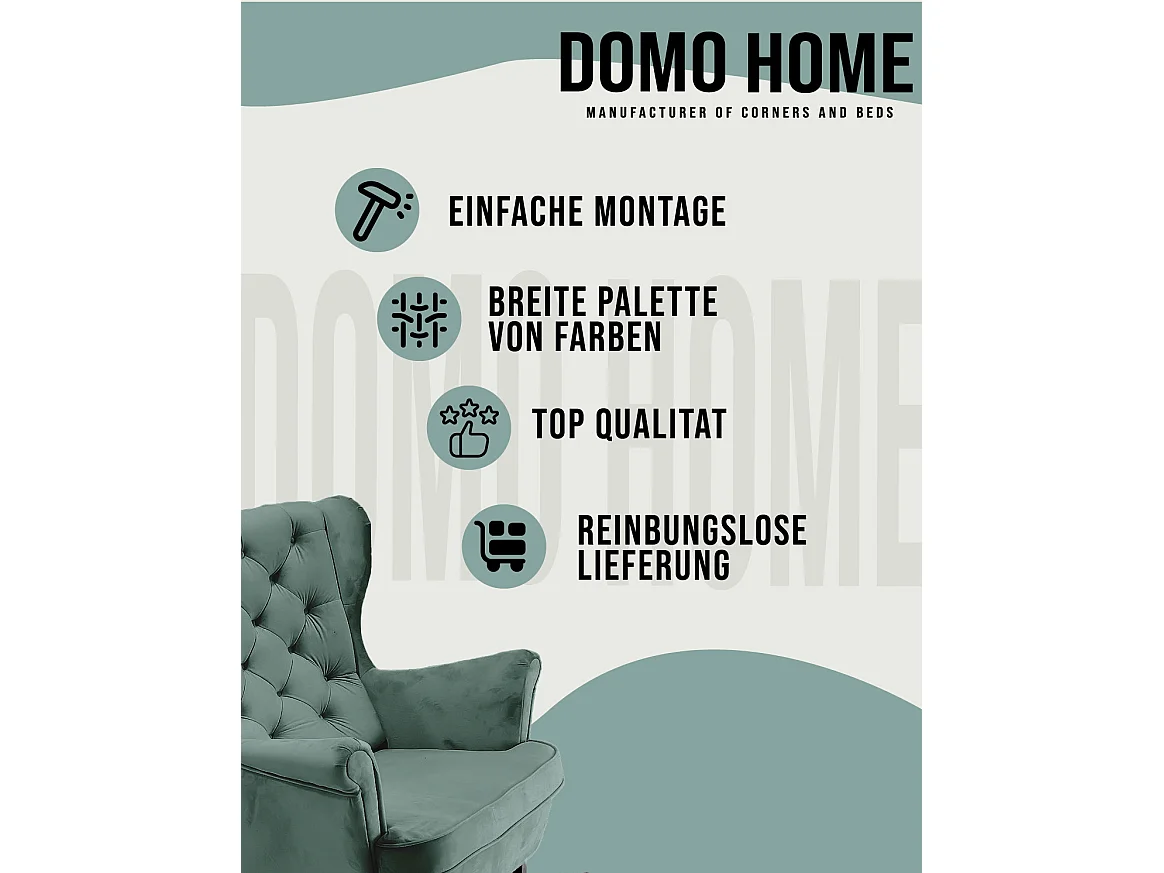 Fauteuil Relax avec accoudoirs et siège rembourré, fauteuil de salon, 102x81x95cm Vert_29854