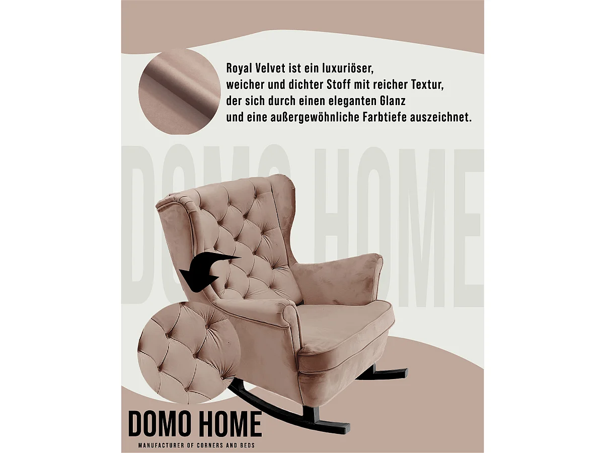 Fotel Relax z Tapicerowanym Siedzeniem i Podłokietnikami, Fotel TV 102x81x95cm Cappuccino_29839