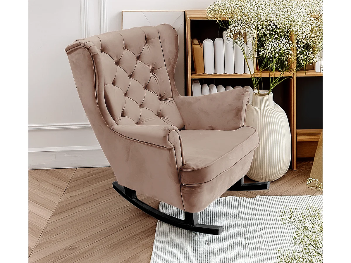 Fotel Relax z Tapicerowanym Siedzeniem i Podłokietnikami, Fotel TV 102x81x95cm Cappuccino_29839