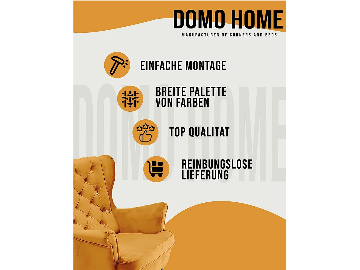 Fauteuil Relax avec accoudoirs et siège rembourré, fauteuil de salon, 102x81x95cm Or_29820