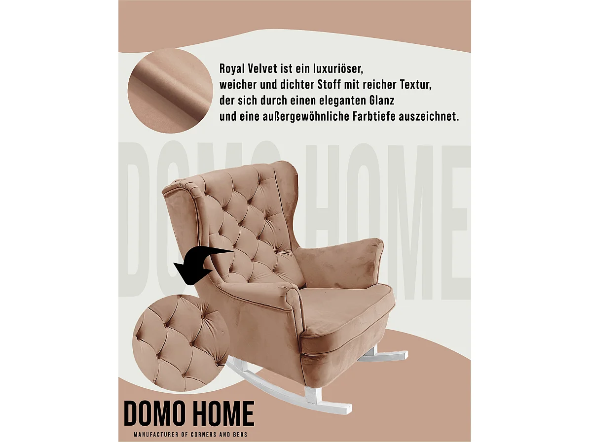 Fotel Relax z Tapicerowanym Siedzeniem i Podłokietnikami, Fotel TV 102x81x95cm Cappuccino_29840