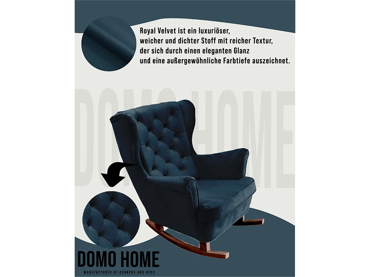 Relaxfauteuil met Gestoffeerde Zitting en Armleuningen, TV Fauteuil 102x81x95cm Marineblauw_29865