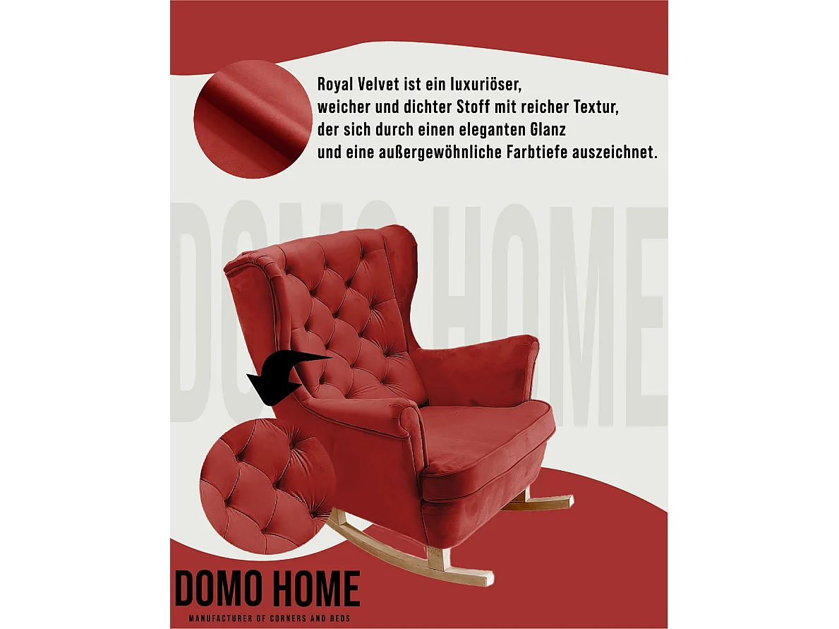 Fauteuil Relax avec accoudoirs et siège rembourré, fauteuil de salon, 102x81x95cm Bordeaux_29834