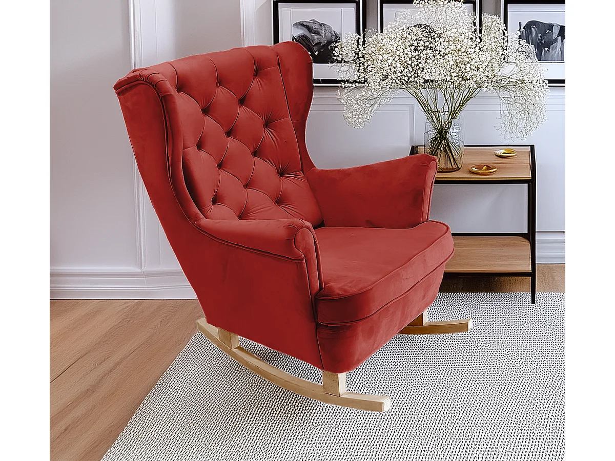 Fauteuil Relax avec accoudoirs et siège rembourré, fauteuil de salon, 102x81x95cm Bordeaux_29834