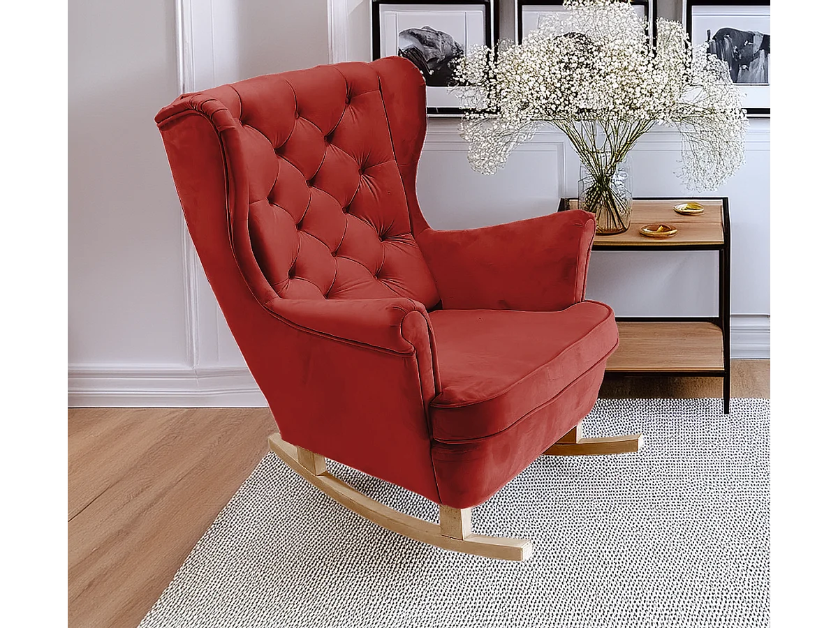 Fotel Relax z Tapicerowanym Siedzeniem i Podłokietnikami, Fotel TV 102x81x95cm Bordowy_29834