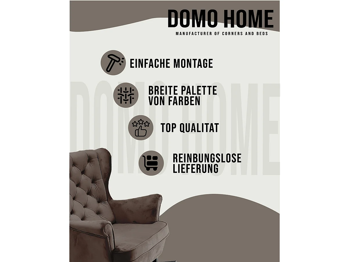 Fotel Relax z Tapicerowanym Siedzeniem i Podłokietnikami, Fotel TV 102x81x95cm Brązowy_29844