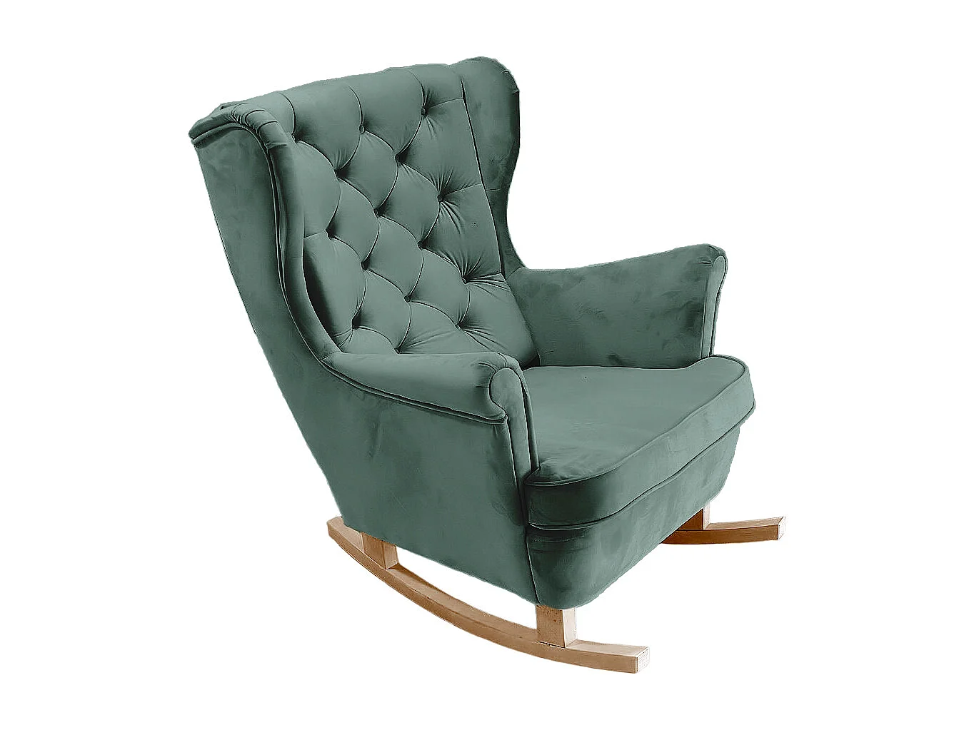 Fauteuil Relax avec accoudoirs et siège rembourré, fauteuil de salon, 102x81x95cm Vert_29853