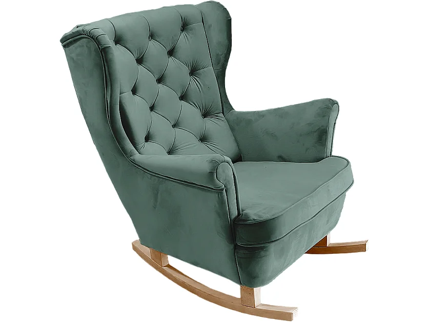 Fauteuil Relax avec accoudoirs et siège rembourré, fauteuil de salon, 102x81x95cm Vert_29853