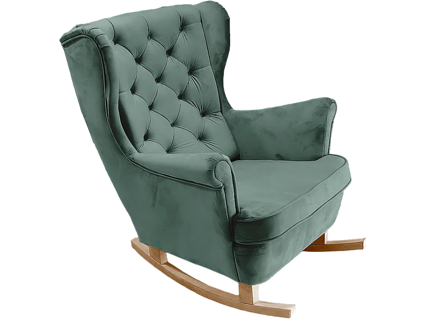 Fauteuil Relax avec accoudoirs et siège rembourré, fauteuil de salon, 102x81x95cm Vert_29853