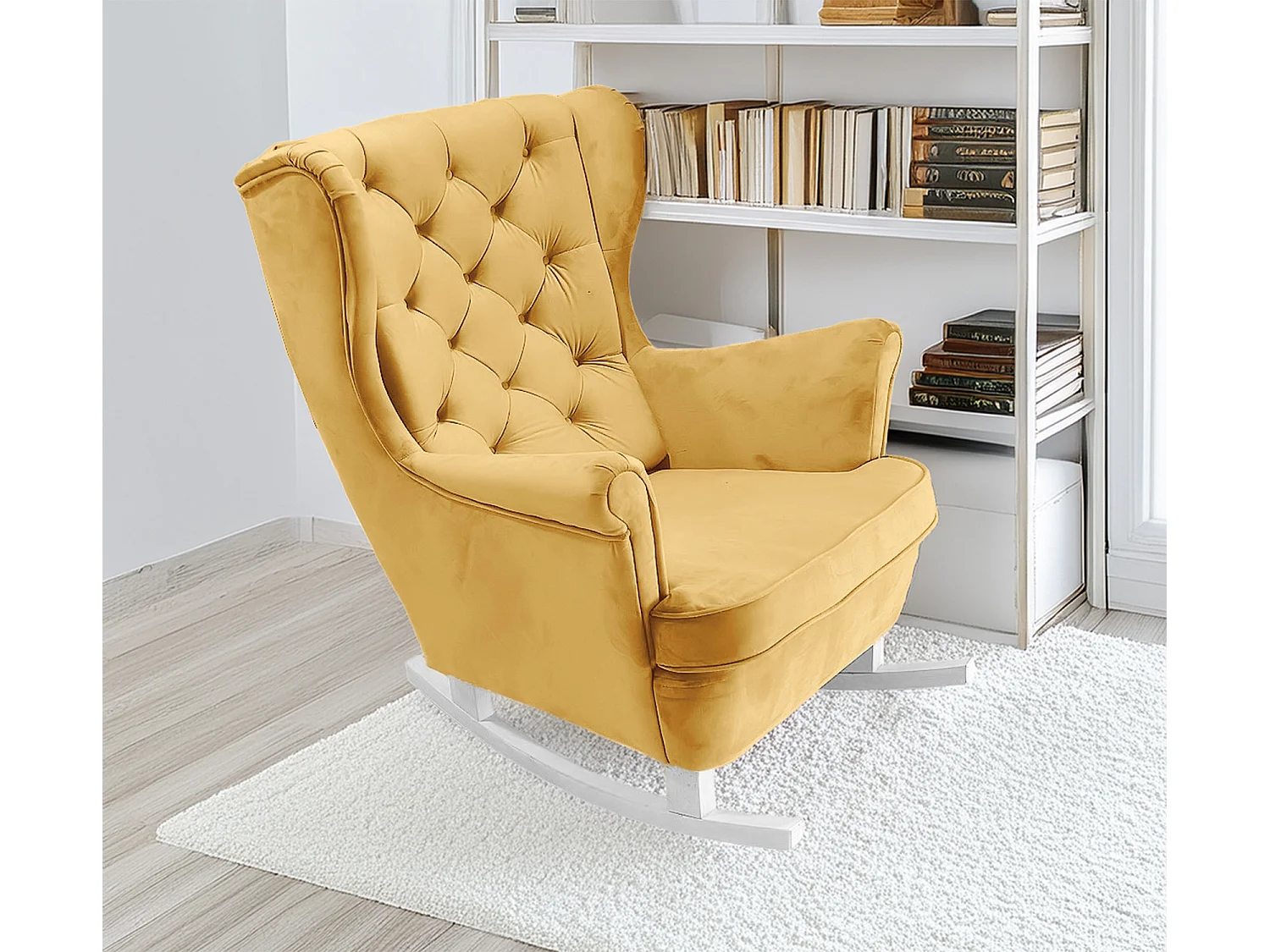 Relaxsessel mit gepolstertem Sitz und Armlehnen, Fernsehsessel 102x81x95cm Gold_29822