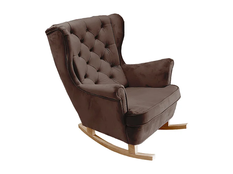 Fauteuil Relax avec accoudoirs et siège rembourré, fauteuil de salon, 102x81x95cm Marron_29815