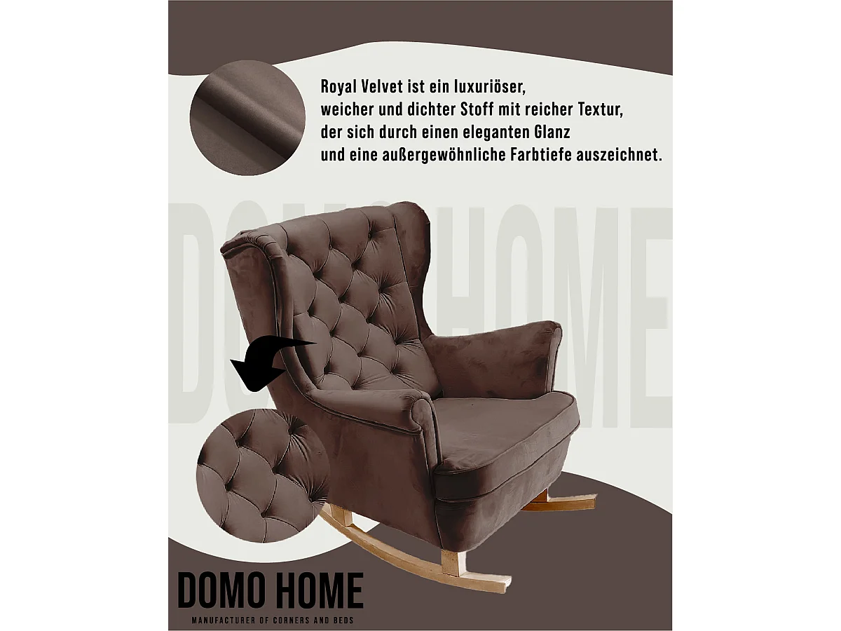 Fotel Relax z Tapicerowanym Siedzeniem i Podłokietnikami, Fotel TV 102x81x95cm Brązowy_29815