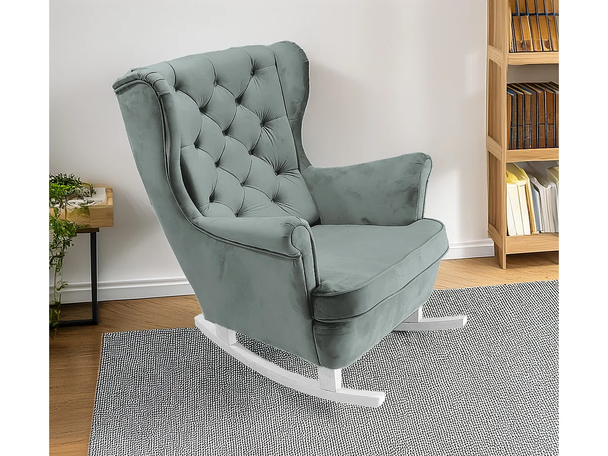 Fauteuil Relax avec accoudoirs et siège rembourré, fauteuil de salon, 102x81x95cm Cendre_29857