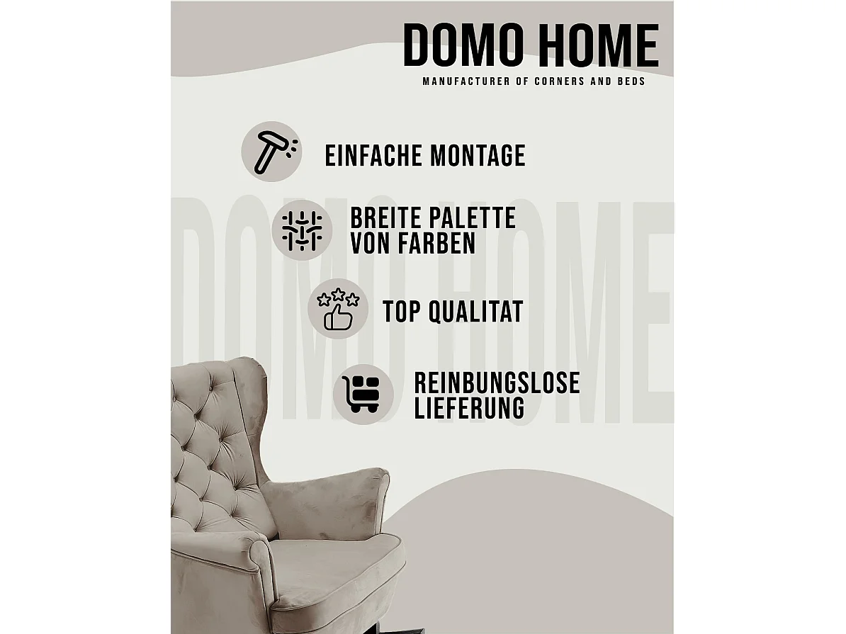 Fauteuil Relax avec accoudoirs et siège rembourré, fauteuil de salon, 102x81x95cm Gris_29842