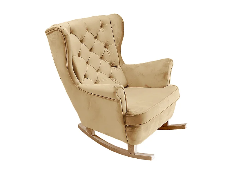 Fotel Relax z Tapicerowanym Siedzeniem i Podłokietnikami, Fotel TV 102x81x95cm Beżowy_29804