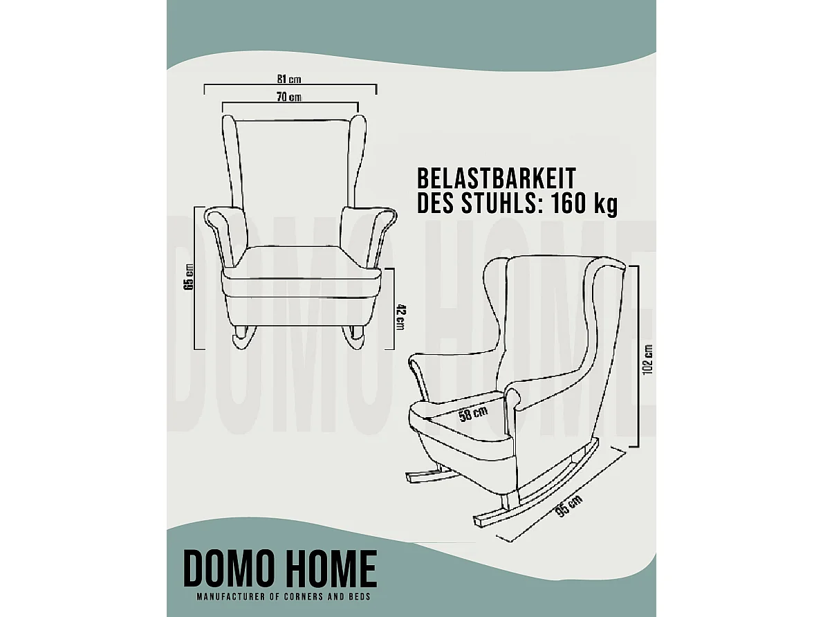 Fotel Relax z Tapicerowanym Siedzeniem i Podłokietnikami, Fotel TV 102x81x95cm Zielony_29853