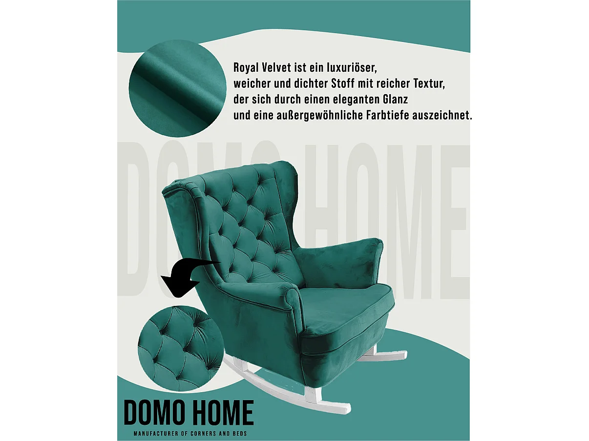 Fotel Relax z Tapicerowanym Siedzeniem i Podłokietnikami, Fotel TV 102x81x95cm Zielony_29852