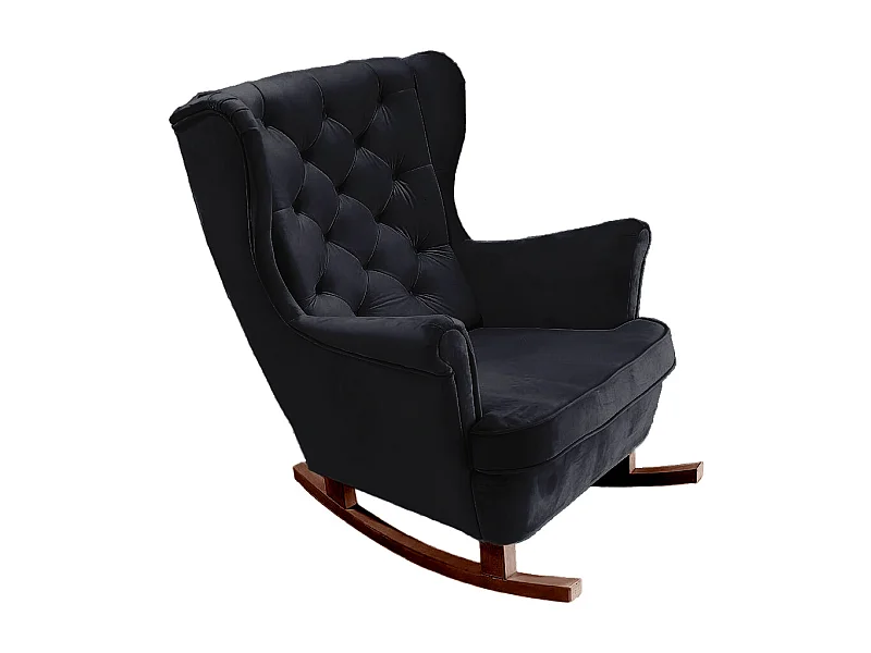 Fauteuil Relax avec accoudoirs et siège rembourré, fauteuil de salon, 102x81x95cm Noir_29862