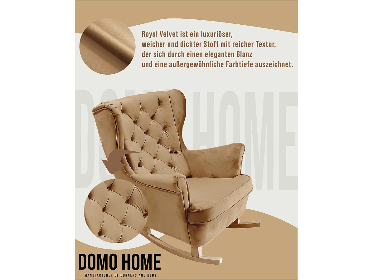 Fauteuil Relax avec accoudoirs et siège rembourré, fauteuil de salon, 102x81x95cm Beige_29806