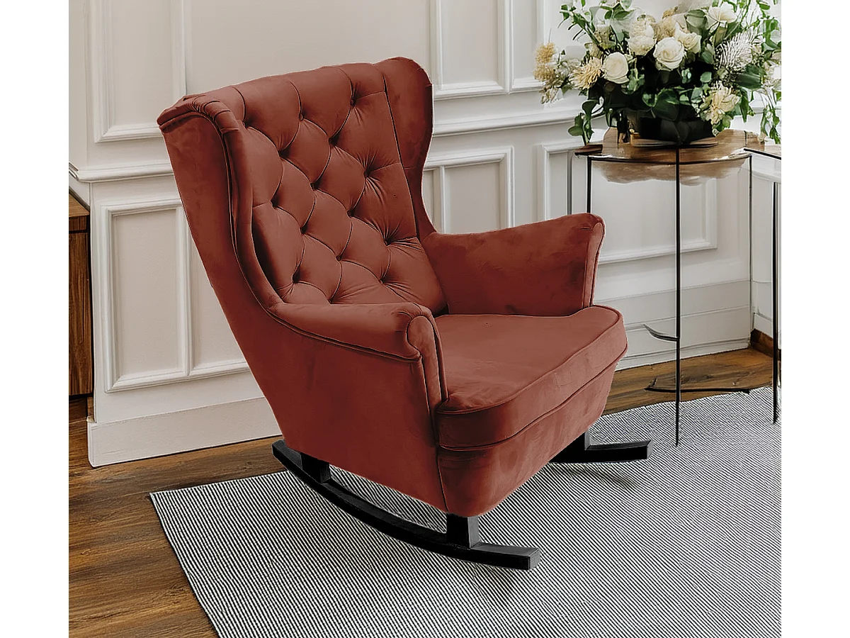 Relaxfauteuil met Gestoffeerde Zitting en Armleuningen, TV Fauteuil 102x81x95cm Bordeaux_29833