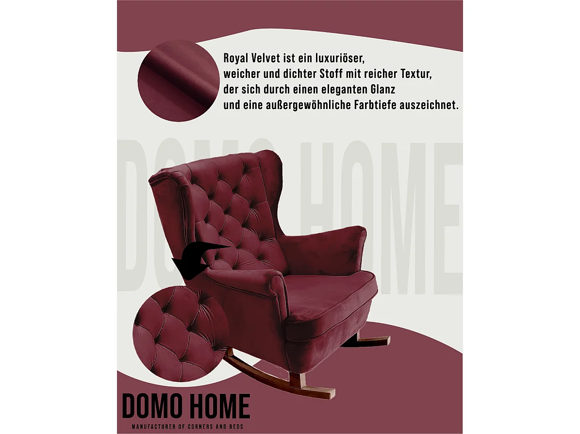 Relaxfauteuil met Gestoffeerde Zitting en Armleuningen, TV Fauteuil 102x81x95cm Bordeaux_29836