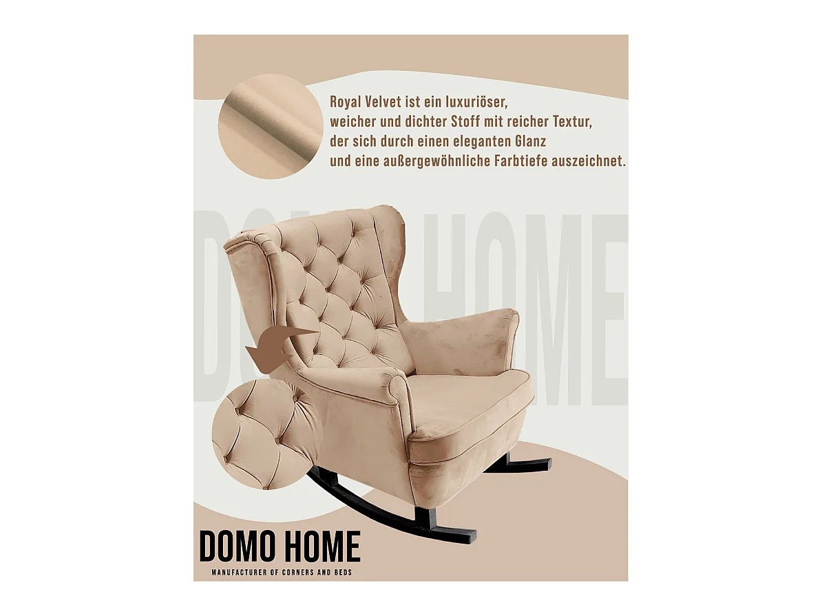 Relaxsessel mit gepolstertem Sitz und Armlehnen, Fernsehsessel 102x81x95cm Beige_29800