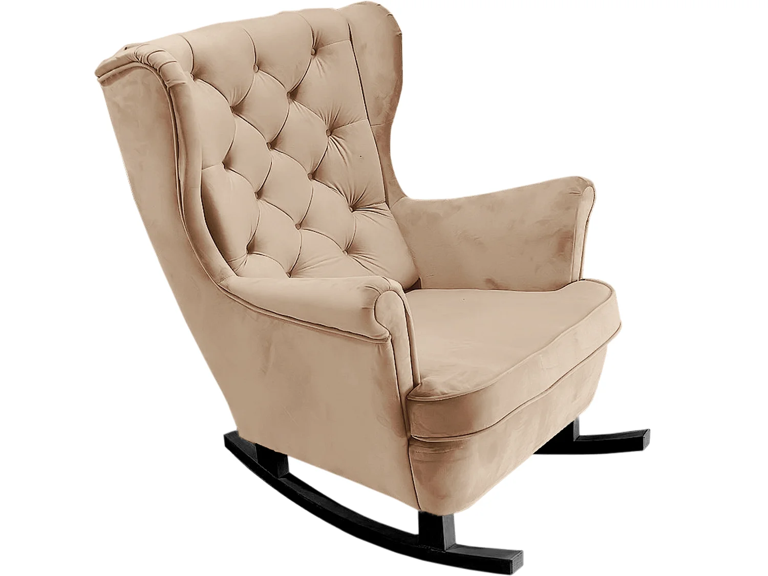 Fotel Relax z Tapicerowanym Siedzeniem i Podłokietnikami, Fotel TV 102x81x95cm Beżowy_29800