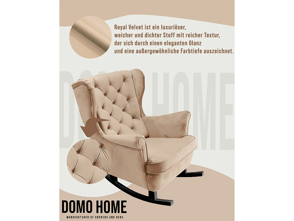 Fotel Relax z Tapicerowanym Siedzeniem i Podłokietnikami, Fotel TV 102x81x95cm Beżowy_29800