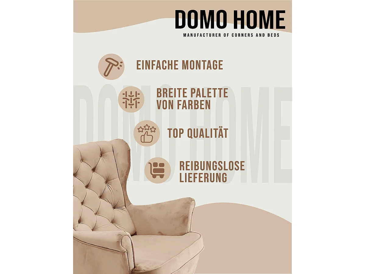 Fotel Relax z Tapicerowanym Siedzeniem i Podłokietnikami, Fotel TV 102x81x95cm Beżowy_29800