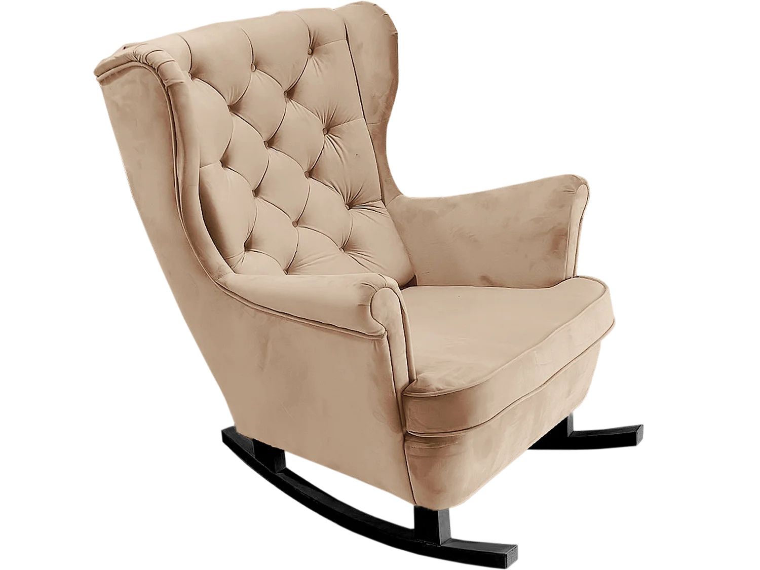 Relaxfauteuil met Gestoffeerde Zitting en Armleuningen, TV Fauteuil 102x81x95cm Beige_29800