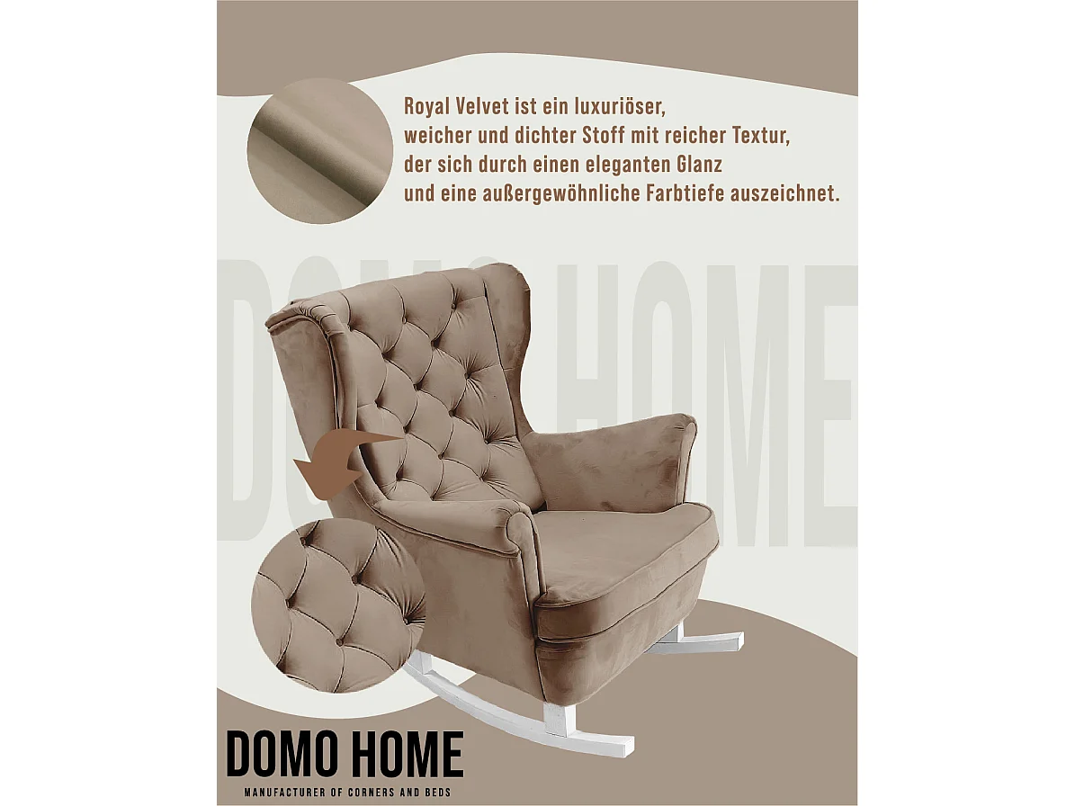 Fotel Relax z Tapicerowanym Siedzeniem i Podłokietnikami, Fotel TV 102x81x95cm Brązowy_29813