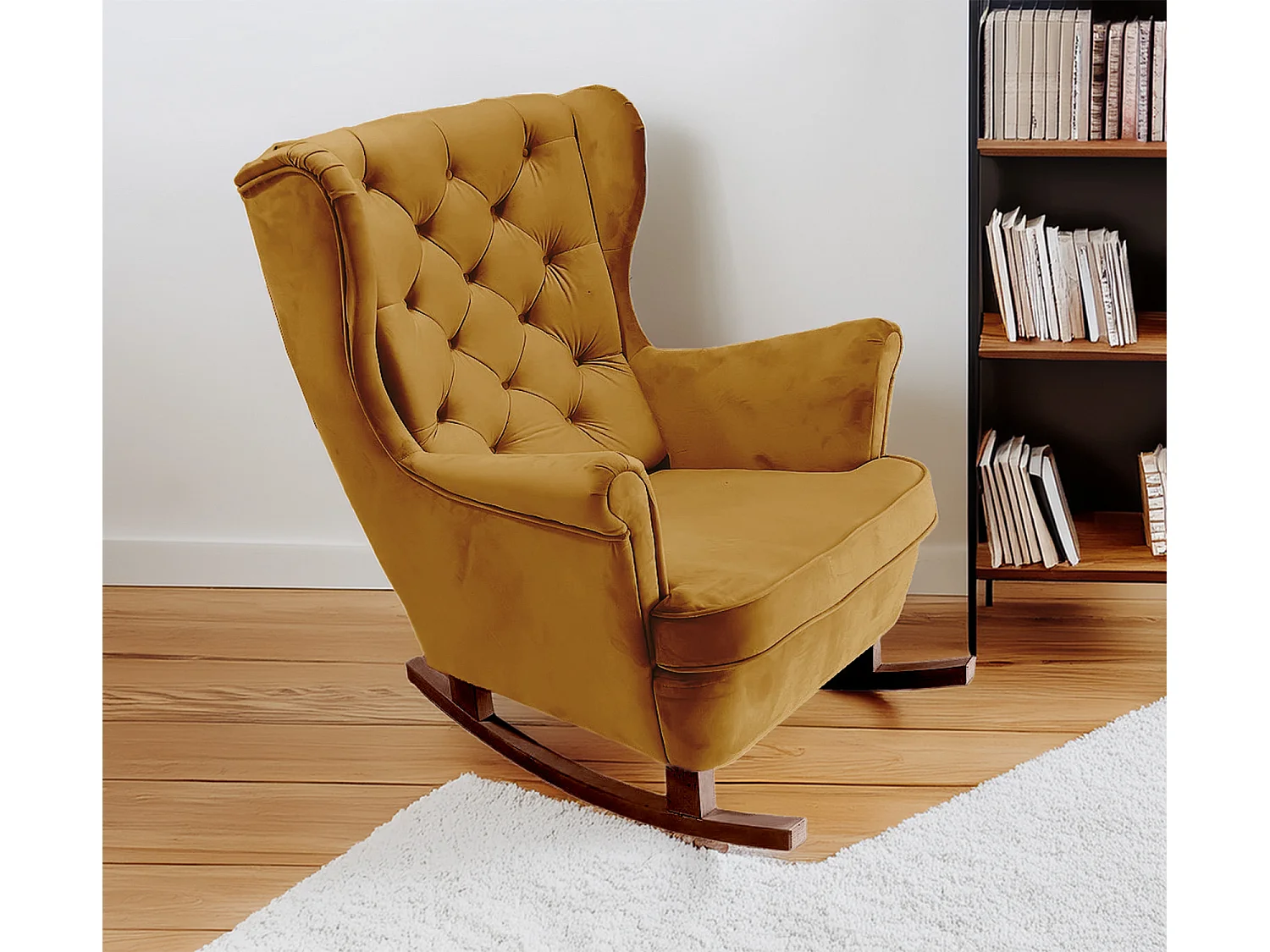 Fauteuil Relax avec accoudoirs et siège rembourré, fauteuil de salon, 102x81x95cm Olive_29816