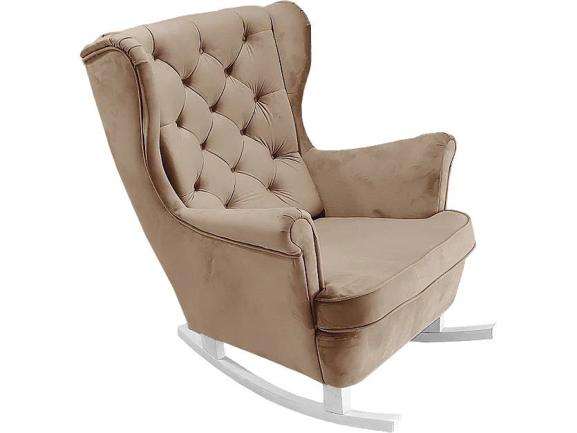 Fauteuil Relax avec accoudoirs et siège rembourré, fauteuil de salon, 102x81x95cm Cappuccino_29810